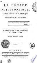 LA DÉCADE PHILOSOPHIQUE, LITTERAIRE ET POLITIQUE.