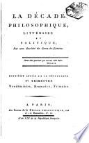 La Décade philosophique, littéraire et politique