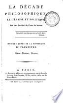 La Décade philosophique, littéraire et politique