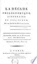 La Décade philosophique, littéraire et politique