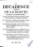 La decadence visible de la royavté