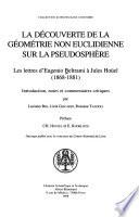 La découverte de la géométrie non euclidienne sur la pseudosphère