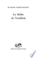 La défaite de l'érudition