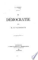 La Démocratie selon M. É. Vacherot