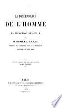 La descendance de l'homme et la sélection sexuelle