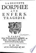 La descente d'Orphee aux enfers, tragedie