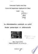 La détermination nominale en wolof