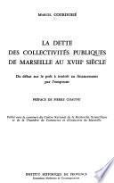 La dette des collectivités publiques de Marseille au XVIIIe siècle