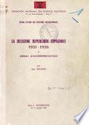 La Deuxième République espagnole, 1931-1936