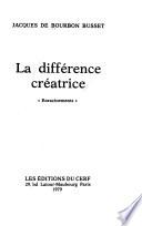 La différence créatrice