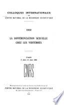 La différenciation sexuelle chez les vertébrés