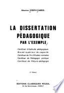 La dissertation pédagogique par l'exemple