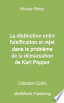 La distinction entre falsification et rejet dans le problème de la démarcation de Karl Popper