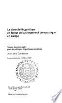 La diversite linguistique en faveur de la citoyennete democratique en Europe