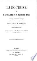 La doctrine de l'encyclique du 8 décembre 1864 conforme à l'enseignement catholique