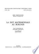 La dot matrimoniale au Burundi