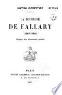 La duchesse de Fallary