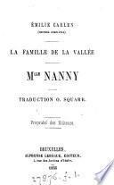 La famille de la vallée, mlle Nanny, tr. O. Squarr. (Oeuvres complètes).