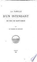La famille [Grouchy] d'un intendant du duc de Saint-Simon