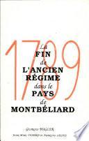 La fin de l'ancien régime dans le pays de Montbéliard