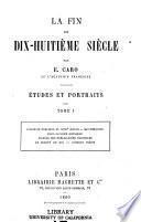 La fin du dix-huitième siècle