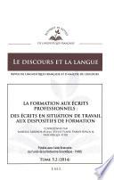 La formation aux écrits professionnels