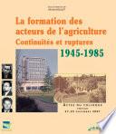 La formation des acteurs de l'agriculture en France