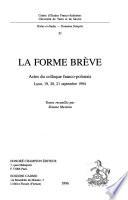 La forme brève
