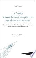La France devant la Cour européenne des droits de l'homme