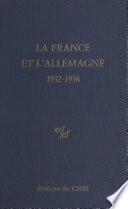 La France et l'Allemagne (1932-1936)
