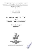 La France et l'Italie au Siècle des Lumières