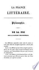 La France littéraire [ed. by C. Malo].