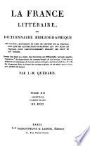 La France littéraire;