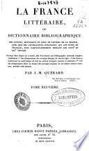 La france litteraire, ou dictionnaire bibliographique des savants, historiens ...