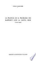 La Francia ed il problema dei rapporti con la Santa Sede (1914-1924).