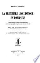La frontière linguistique en Lorraine