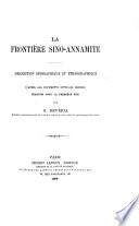 La frontière sino-annamite