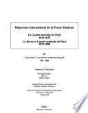 La gazette musicale de Paris, 1834-1835 ;: Calendar, 1857-1864