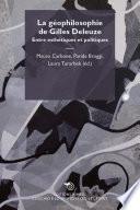 La géophilosophie de Gilles Deleuze