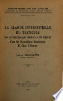 La glande interstitielle du testicule