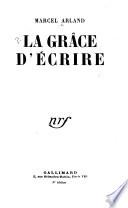 La grâce d'écrire