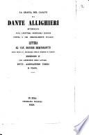 La grafía del casato di Dante Allighieri rivendicata alla legittima originaria lezione contra l'uso erroneamente invalso, lettera al Cav. Davide Bertolotti