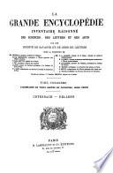 La Grande encyclopédie, inventaire raisonné des sciences, des lettres et des arts
