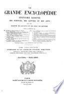 La Grande encyclopédie, inventaire raisonné des sciences, des lettres et des arts