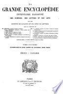 La Grande encyclopédie, inventaire raisonné des sciences, des lettres et des arts