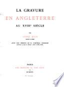 La gravure en Angleterre au XVIIIe siècle