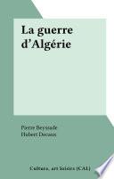 Livre La guerre d'Algérie