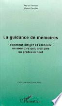 LA GUIDANCE DE MEMOIRES