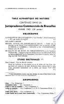 La Jurisprudence commerciale de Bruxelles