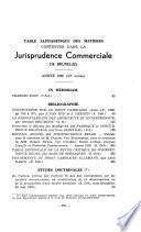 La Jurisprudence commerciale de Bruxelles